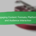 Engaging Content: Formats, Platforms and Audience Interaction