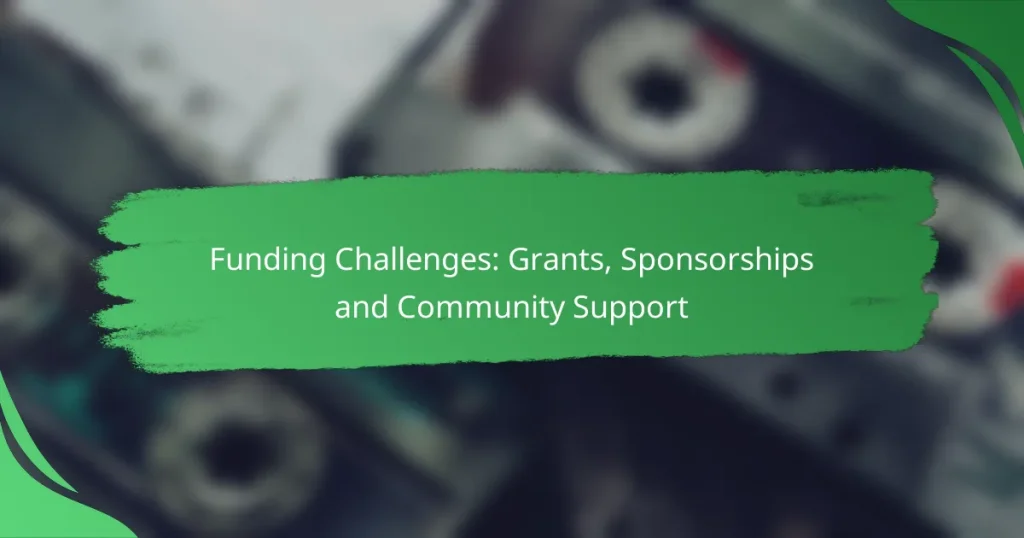Funding Challenges: Grants, Sponsorships and Community Support
