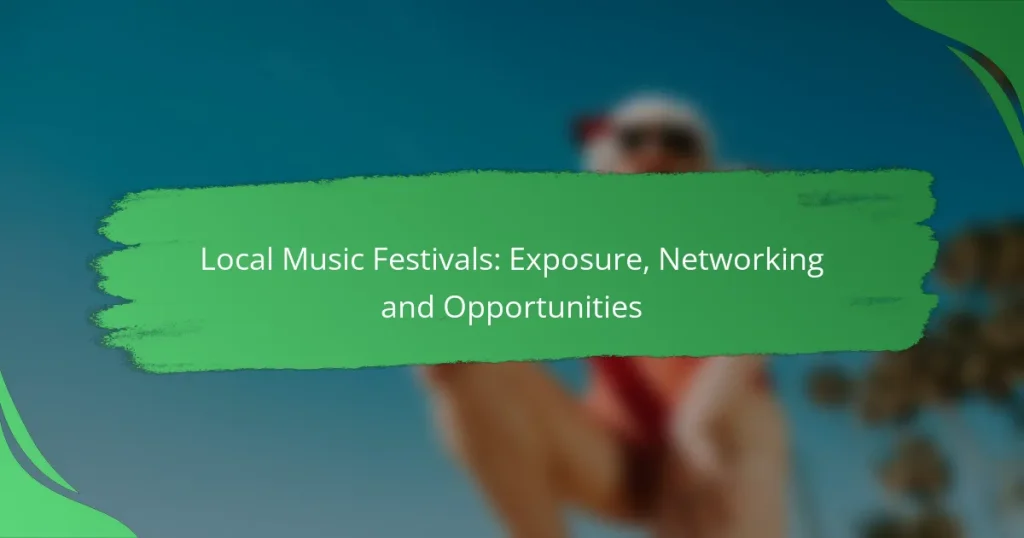 Local Music Festivals: Exposure, Networking and Opportunities