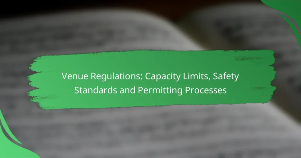 Venue Regulations: Capacity Limits, Safety Standards and Permitting Processes