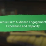 Venue Size: Audience Engagement, Experience and Capacity