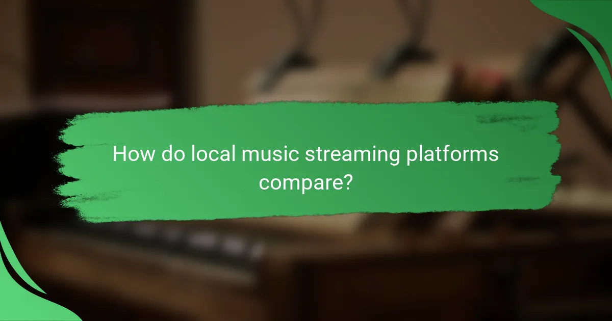 How do local music streaming platforms compare?