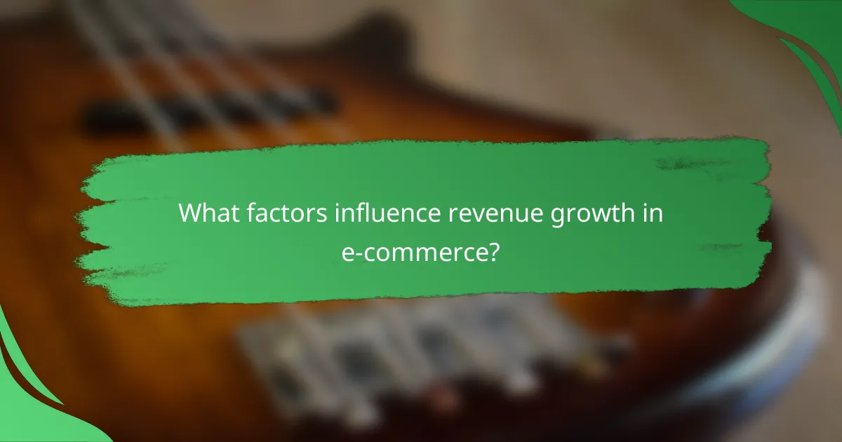 What factors influence revenue growth in e-commerce?
